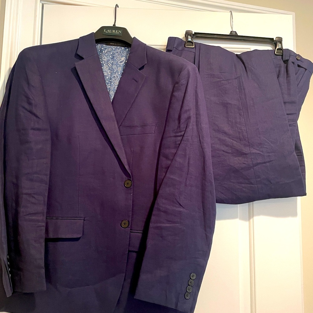 Ralph Lauren mens L linen pants suit
